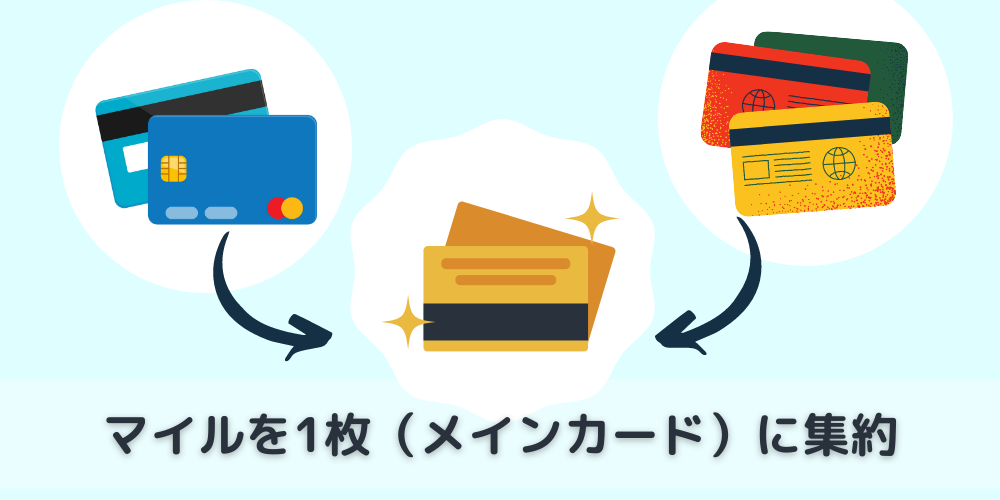 マイルを1枚のメインカードに集約